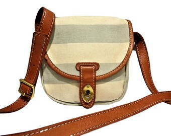 Petit Sac à Main En Cuir Vintage Fossil - Sac Porté épaule Marron, Occasion En Bon état