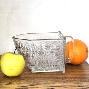 Grande goulotte en verre pour armoires Hoosier, bocaux vintage des années 1950 pour placards de cuisine Pelle à mesurer pour buffet à épices, décoration pour tiroir