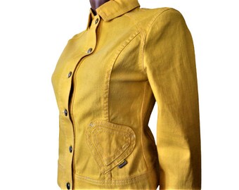 Yellow Denim Jacket - Etsy