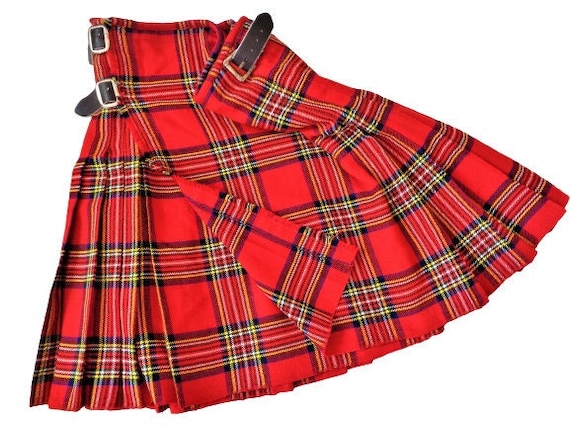 insluiten rechtdoor Corporation Rode Tartan Rok Geruite Kilt Rok Schotse Kilt Geplooide - Etsy België