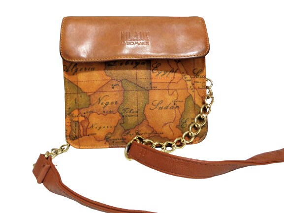 Old World Map Crossbody Purse, Antique Map Print Shoulder  display picture 3
