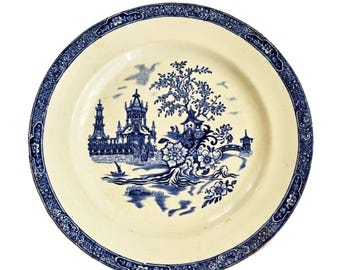 Gustavsberg Gonggong Blue and White Antique Side Plate 1931