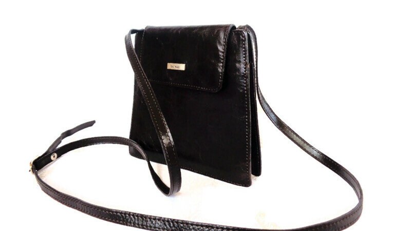 Brązowa skórzana torba typu crossbody od Bel Sac, mała