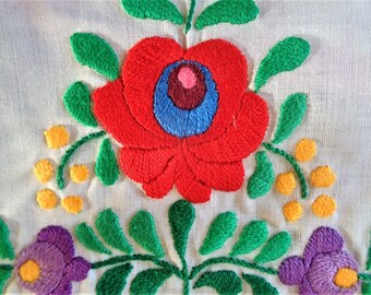 ハンガリー刺繍エプロン、カロチャ、ハンガリー民俗芸術、マチョー刺繍