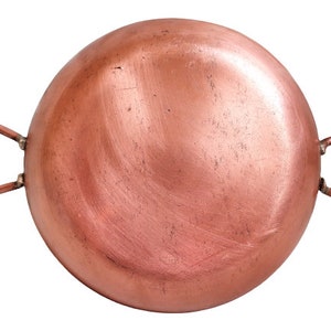Copper Pan with Handles, Copper Coated Baking Frying Serving Dish, Copper Cooking, Vintage Cookware