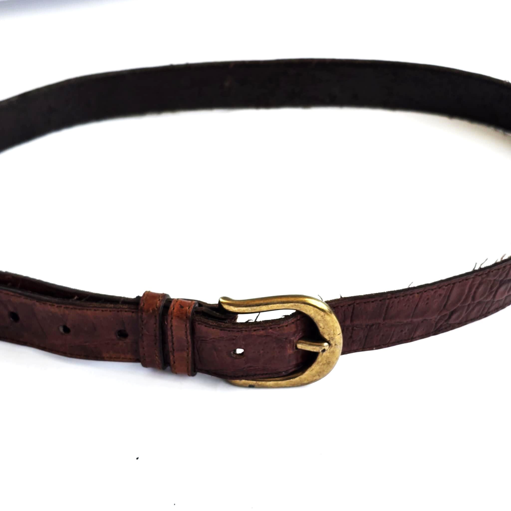 Vintage Mulberry‎ Designer Classic Brown Leather Embossed Belt Size 32/80 Mulberry Company Vintage Brown Leather Belt Wide Belt Two  main image 2