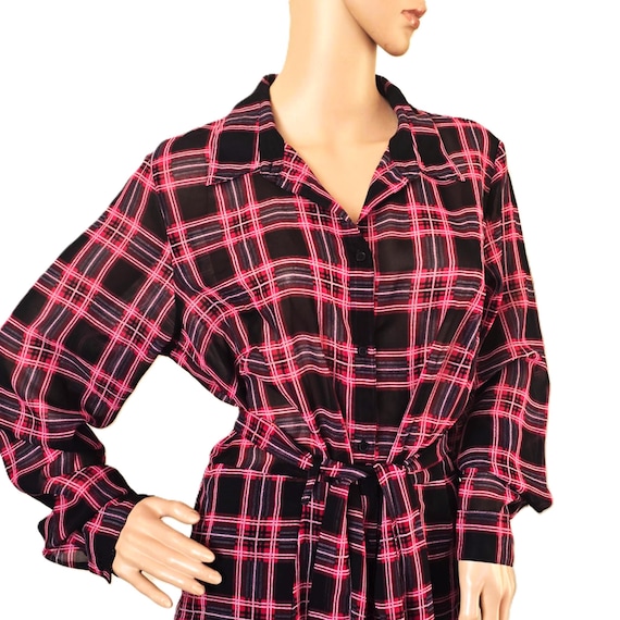 fitted lace wedding dress Revah Tartan Mini Dress