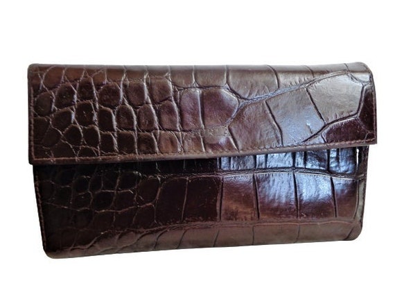 FURLA Wallet Brown Leather Women s Coin Purse Vintage