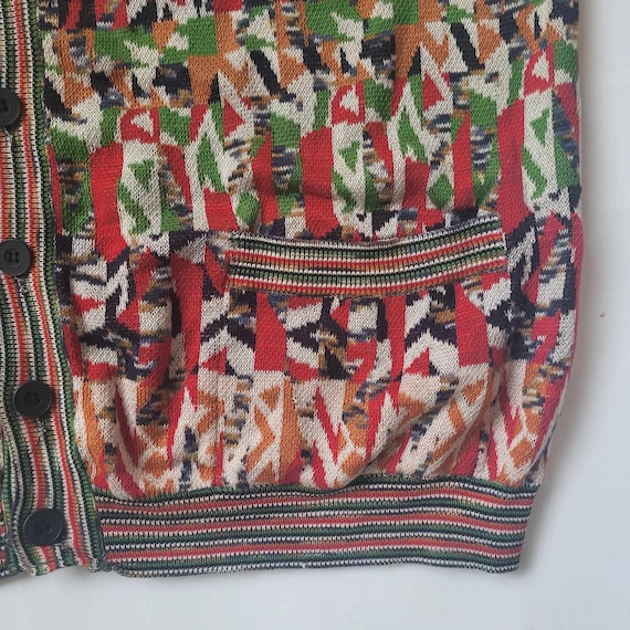 Men Knit Vest Sleeveless Cardigan Sweater MISSONI… - image 5
