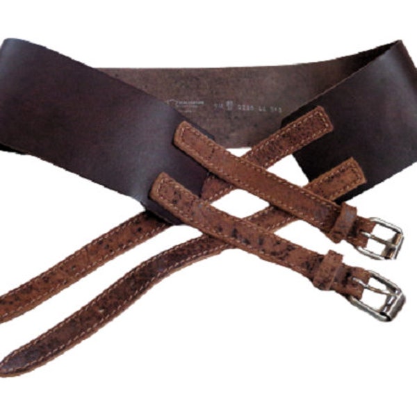 Large ceinture marron pour femme avec double boucle, ceinture corset taille haute, style médiéval du Sud-Ouest, jean MUSTANG fabriqué en Allemagne