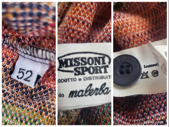 Men Knit Vest Sleeveless Cardigan Sweater MISSONI… - image 4