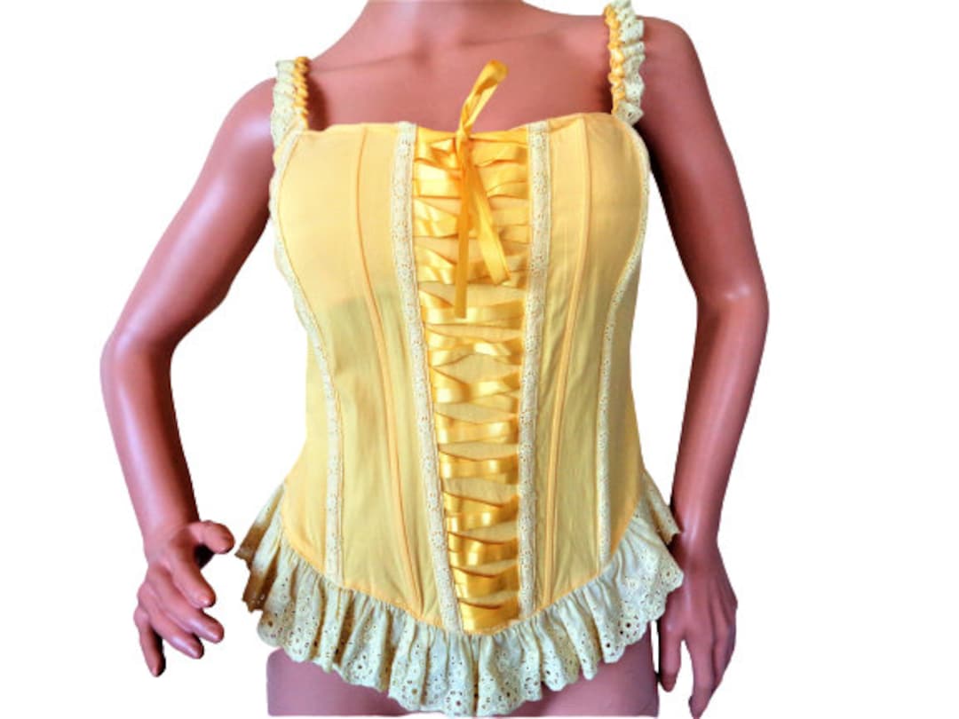 vintage yellow corset コルセット イギリス vintage yellow corset コルセット イギリス