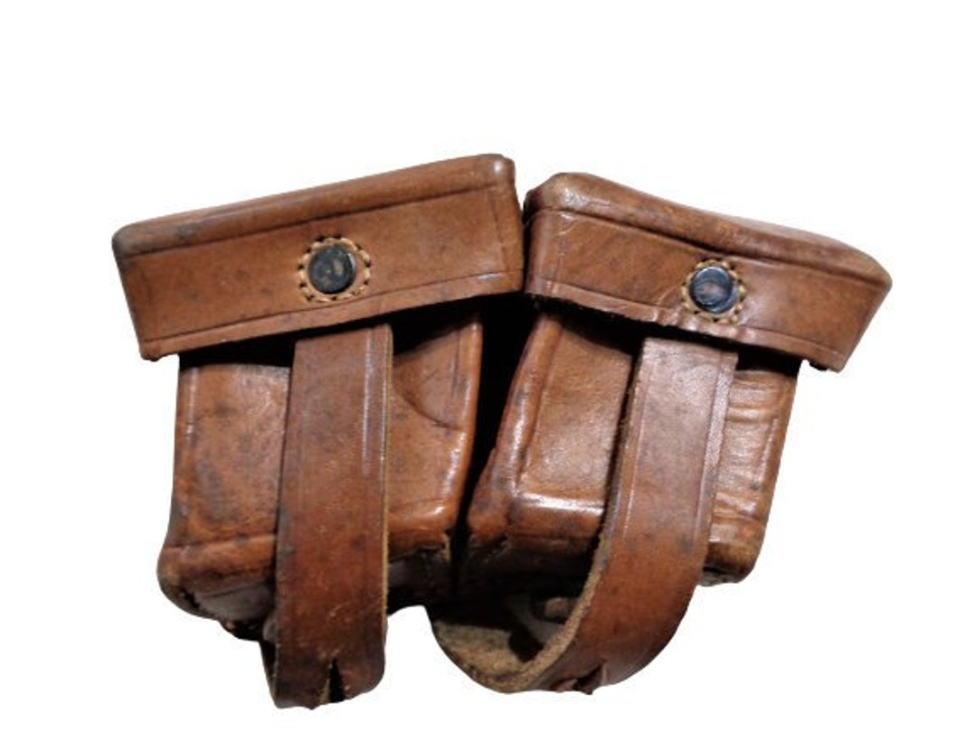 Leather Belt Pouch Vintage Ammo Pouch Army Military Bag Etsy