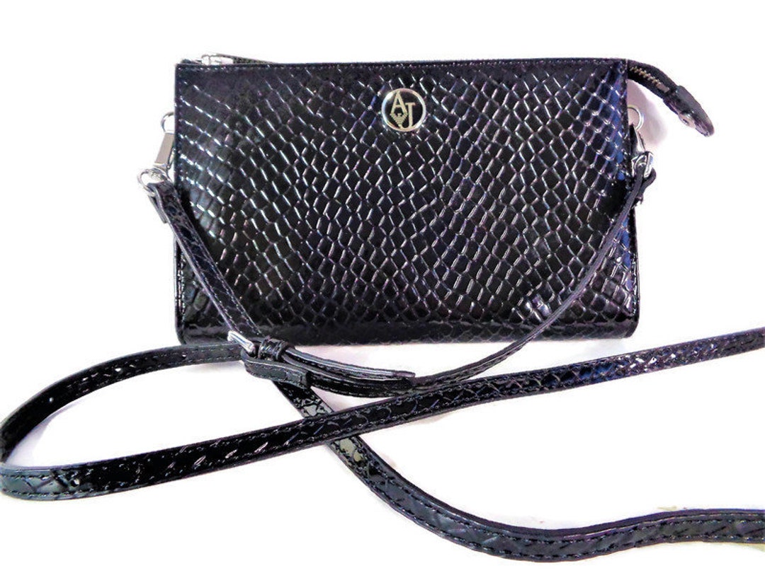 Armani Clutch Bag Black Patent Leather Mini Bag Small Womens - Etsy Israel