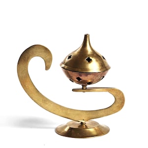 Vintage Brass Censer, Incense Burner, Charcoal Censer Holder