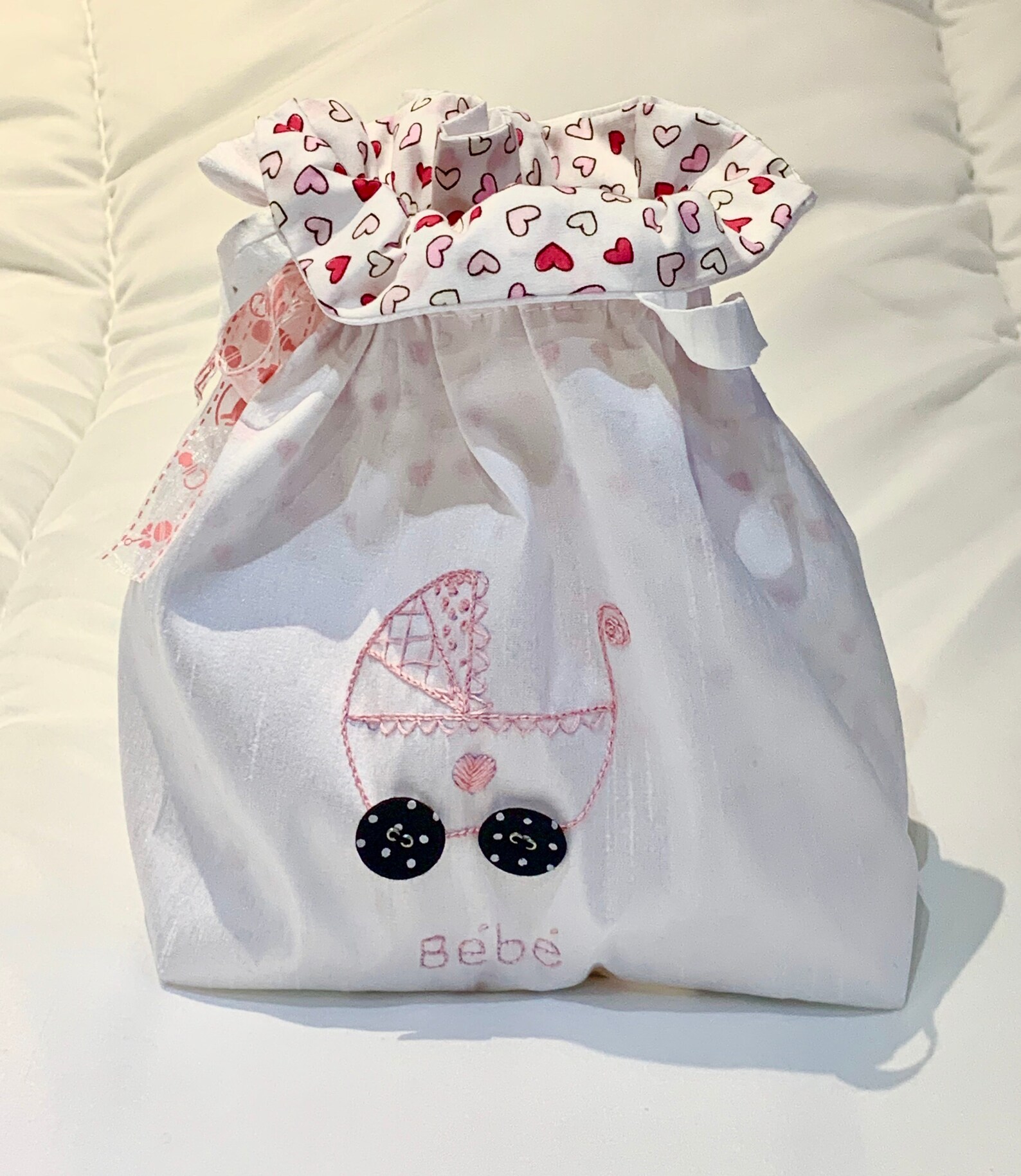 Handmade Silk Baby Gift Bag / Bebe Pouch Ideal for Baby Etsy
