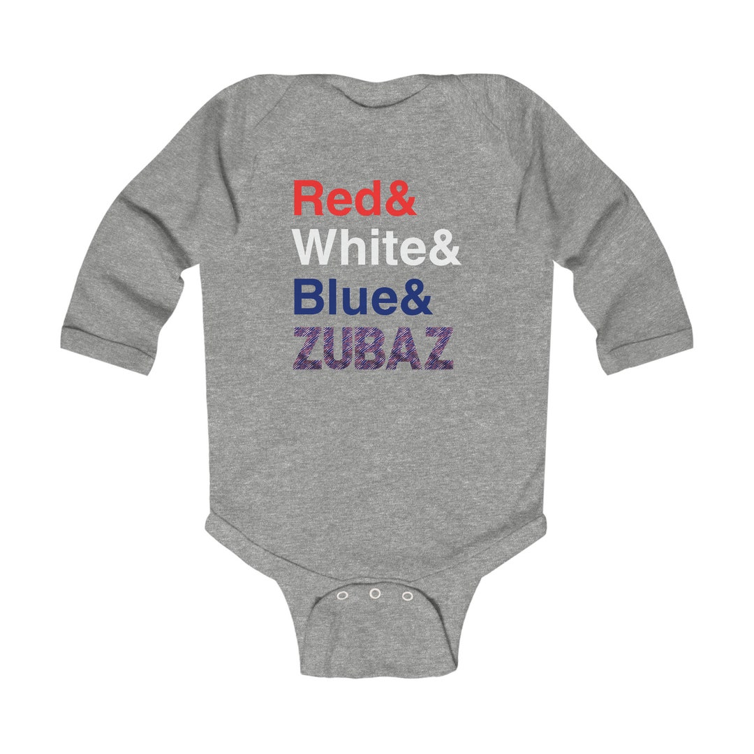 Red White Blue ZUBAZ Onesie Go Bills Etsy