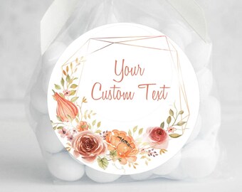 BOGO / Custom Fall Wedding Stickers / GLOSSY / Comes in Round or Square / Personalized Fall Stickers / Custom Autumn Wedding Labels