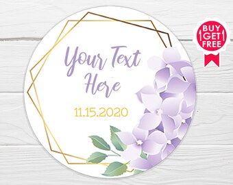 BOGO / Custom Wedding Sticker / GLOSSY Stickers / Available in 2 sizes / Personalized Wedding Labels
