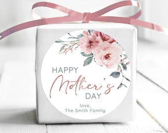 BOGO / Dusty Rose Mothers Day Stickers / Mothers Day Stickers Personalized / Personalized Mothers Day Label / Mother Day Stickers