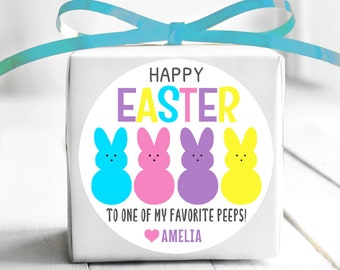 BOGO / Happy Easter to my Peeps Stickers / Easter Stickers Personalized Peeps / Personalized Easter My Peeps / Custom Easter Stickers