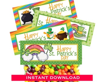 INSTANT DOWNLOAD / Different Sizes / Four Designs St Patricks Day Bag Toppers / For 6.5 inch wide Zipper bags