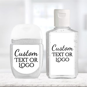 Custom Hand Sanitizer Labels / Labels Only / 2 Sizes / Custom Labels / Custom Hand Sanitizer with Custom Logo or Custom Design