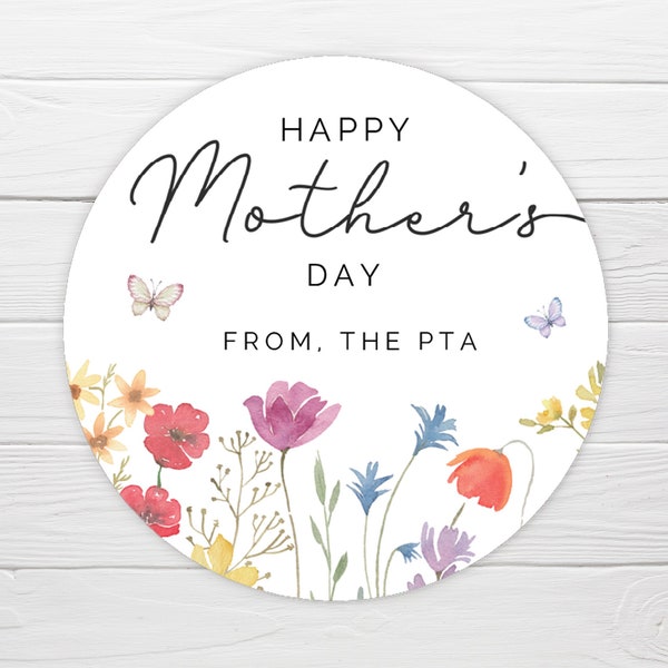 BOGO / Wildflowers Mothers Day Stickers / Mothers Day Stickers Personalized / Personalized Mothers Day Label / Mother Day Stickers