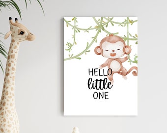 Safari Print / Safari Nursery / Baby Animal Print / Canvas Safari Nursery / Animal Print for Baby / Nursery Decor / Giraffe Print / Monkey