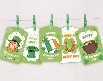 INSTANT DOWNLOAD / Variety Gift Tags / St Patricks Day Gift Tags / 6 Per Sheet / Printable St Patricks Day Tags