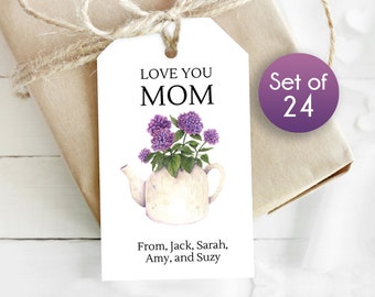 Garden Lilac Mother's Day Gift Tags / Personalized Mothers Day Tags / Personalized Tags / Tag for Mother's Day / 1.75" x 3"