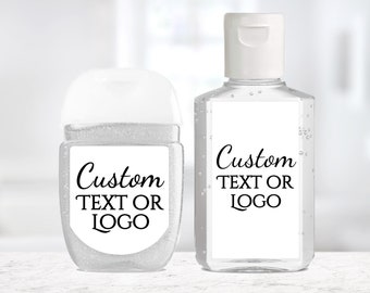Custom Hand Sanitizer Labels / Labels Only / 2 Sizes / Custom Labels / Custom Hand Sanitizer with Custom Logo or Custom Design