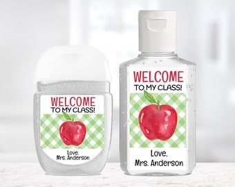 BOGO/ Back to School Hand Sanitizer Labels / Labels Only / 2 Sizes / Custom Labels / Custom Hand Sanitizer Stickers Welcome to My Class