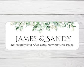 Address Labels / GLOSSY Sage Greenery Address Stickers / Greenery Address Stickers / Custom Address / Custom Sage Wedding Address Labels