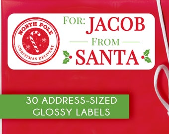 Christmas Personalized Stickers / Special Delivery From Santa / Custom Christmas Express / Christmas Delivery from Santa Labels