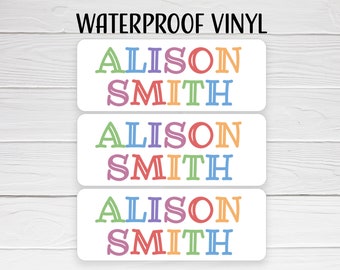 30 Waterproof School Supply Labels / Daycare Labels / Waterproof and Dishwasher Safe / Personalized Name / Labels for School Supplies