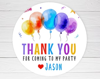 MIXED Birthday Present NON Personalised Thank You Party Seals Stickers Cake 346 