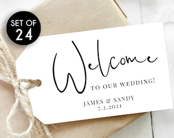 Welcome to our Wedding Gift Tags / Personalized Wedding Tags / Wedding Tag / Tags for Wedding Favors / Welcome Tags / Shower Tag / 24 Set