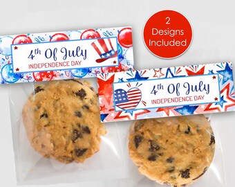 INSTANT DOWNLOAD / 4th of July Bag Topper Set / Independence Day Printable / Fourth of July Bag Topper