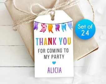 Thank You Birthday Gift Tags / Personalized Birthday Party Tags / Personalized Tags / Tag for Birthday Thank You / 1.75" x 3"