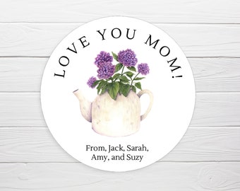 BOGO / Lilac Mothers Day Stickers / Mothers Day Stickers Personalized / Personalized Mothers Day Label / Mother Day Stickers