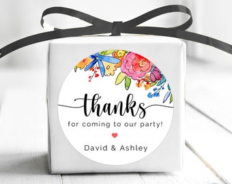 BOGO / Birthday Thank You Stickers / Birthday Stickers Personalized Thank YOu/ Personalized Birthday Label / Wedding stickers / Outline