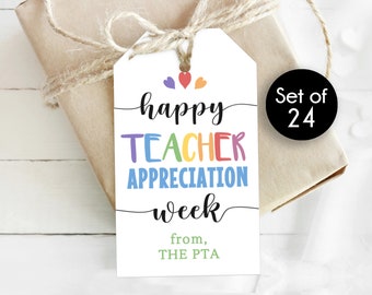 Custom Logo Gift Tags for Teacher / Teacher Appreciation Tags / Teacher Tags / Tag for Teacher Thank You / 1.75" x 3" / Full Color