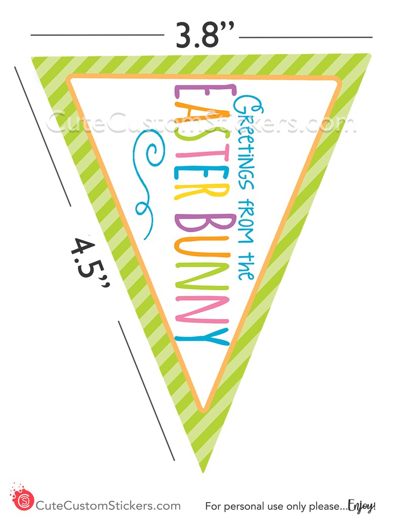 Mini Easter Pennant Flags 2 Designs / Easter Flags for Etsy