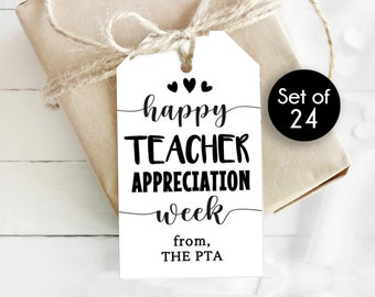 Custom Logo Gift Tags for Teacher / Teacher Appreciation Tags / Teacher Tags / Tag for Teacher Thank You / 1.75" x 3"
