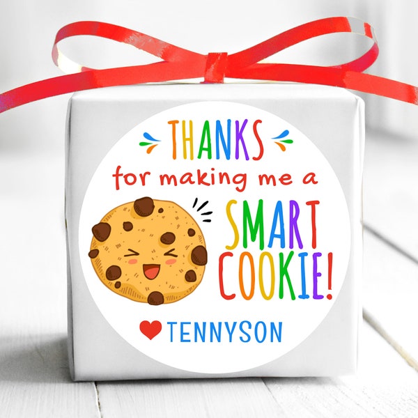 BOGO / Smart Cookie Sticker / Smart Cookie Teacher labels / Personalized sticker Teacher Thank You / Custom stickers for school