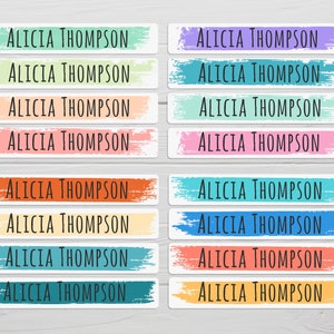 72 SKINNY Waterproof Labels / Waterproof Name Labels / 72 per sheet / Daycare Labels / Personalized Labels / Custom Labels / 4 Choices