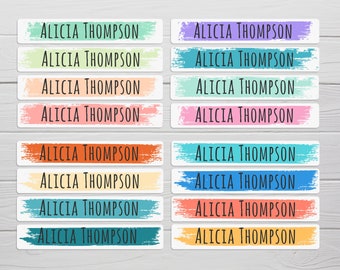 72 SKINNY Waterproof Labels / Waterproof Name Labels / 72 per sheet / Daycare Labels / Personalized Labels / Custom Labels / 4 Choices