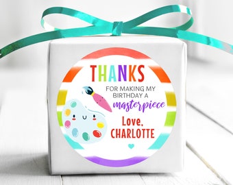 BOGO / Birthday Thank You Stickers / Masterpiece Birthday Stickers Personalized / Personalized Birthday Label / Birthday Thank You Sticker