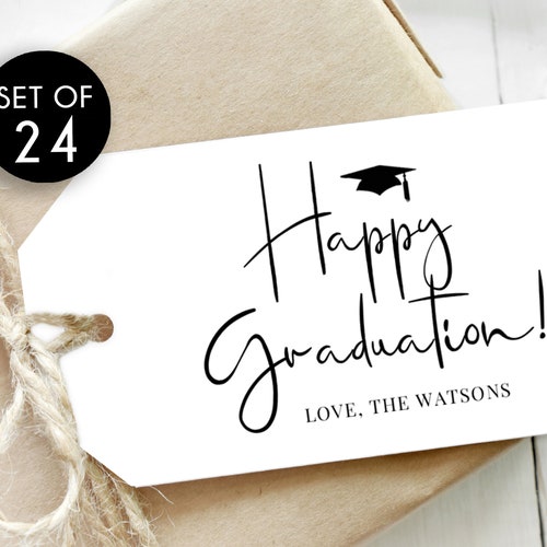 Custom Graduation Gift Tags / Personalized Graduation Tags / Etsy